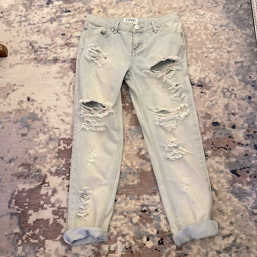ONE by One Teaspoon x distressed Denim in size 26 -worn once